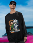 Hunter x Hunter – Fire and Lightning Sweatshirt Mock up 1