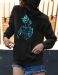 Dragon Ball Z – Flowing Power Version Black Female Hoodie Mock up 2