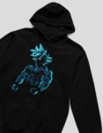 Dragon Ball Z – Flowing Power Version Black Female Hoodie Mock up 2