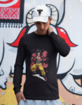 Dragon-Ball-Z-Handrawn-Goku-SJ4-Sweatshirt-and-Black-Bulls-hat-Mock-up-1-1.png