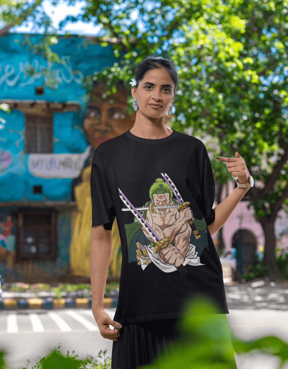 One Piece - Wano Zoro Version Black Female Mock up 1