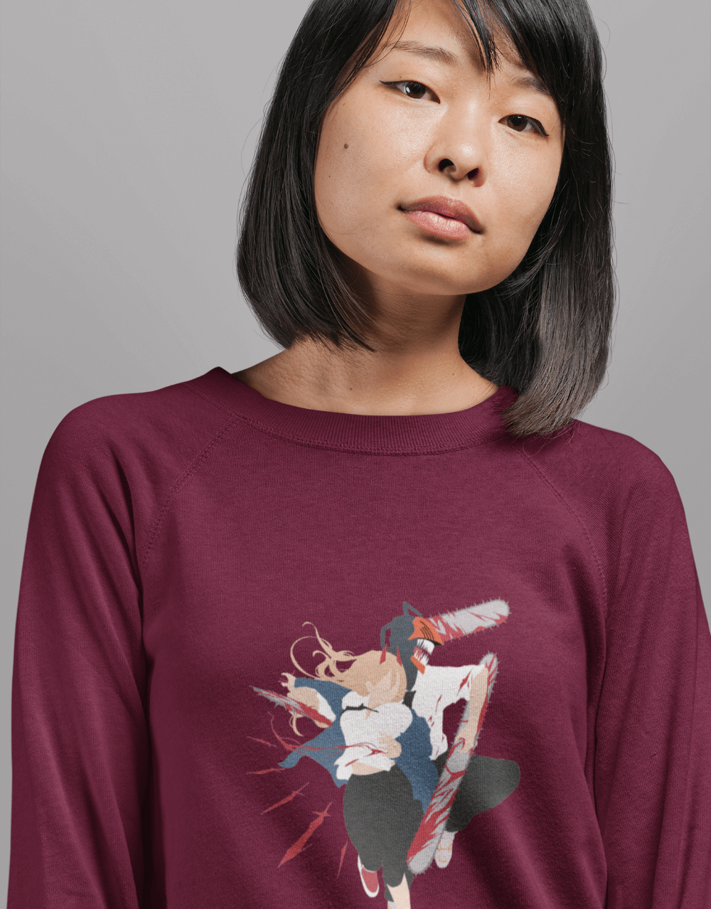 Chainsaw Man - Denji and Power - Minimalist Collection Female Mock up 2